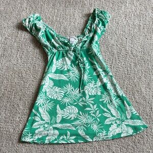 Charlotte Russe Green and White Mini Dress
